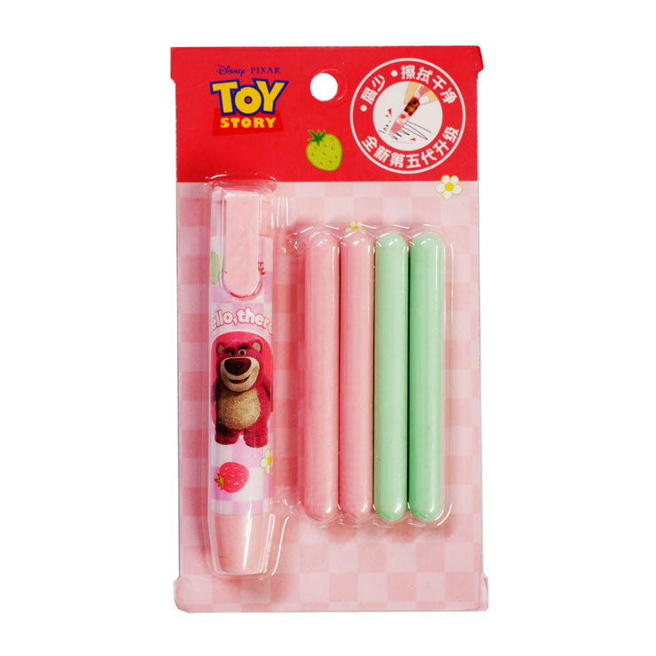 Lotso Retractable Eraser with 4 Refills A72008-T1S, Pink - School Supplies - Erasers