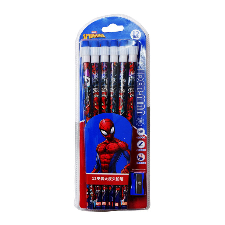 Spiderman Big Pencil Set HB 12s A73062-A1X - School Supplies - Writing