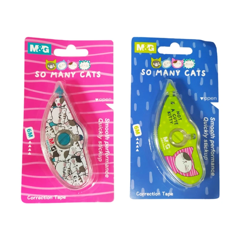 M&G So Many Cats Correction Tape Assorted Colors 5mmx6m Act11874 (Color My Vary) (Sold Per Piece)