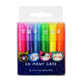 M&G So Many Cats Fruit Scented Mini Highlighters Fluorescent 6's Assorted Ahm22574 - School Supplies