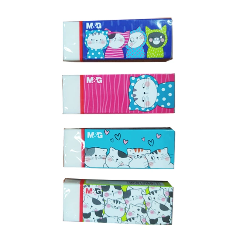 M&G So Many Cats Rubber Eraser Assorted Designs White Big Axp963J2 (Design May Vary)