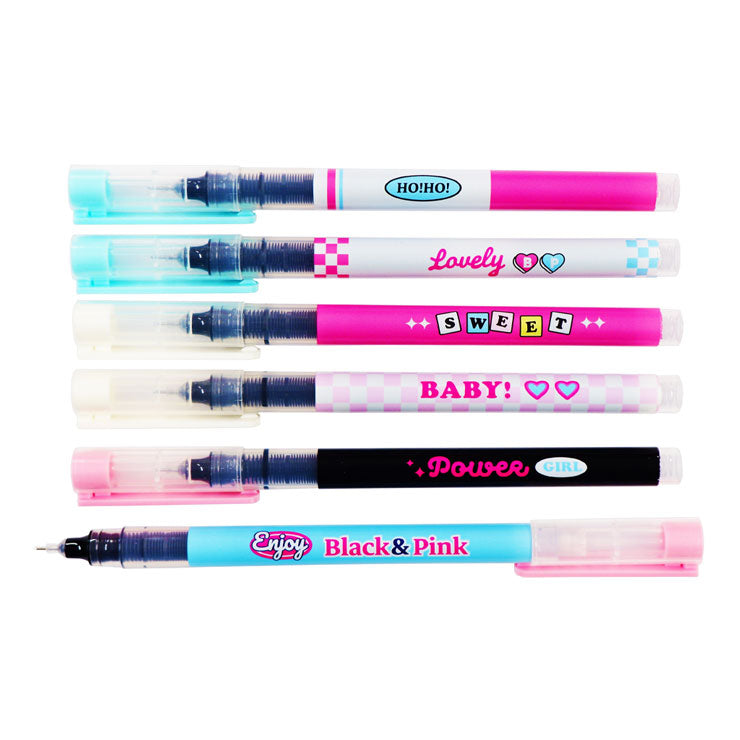 Sweet Girl Gel Pen Set Black 0.5 mm GP102 - School & Office Supplies - Writing