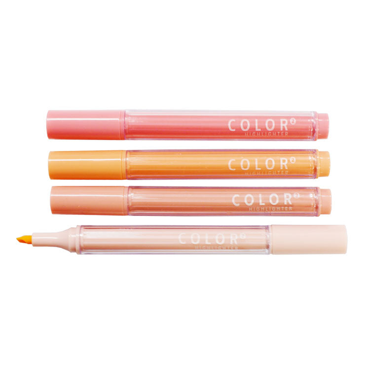 Peach Pink Series Highlighter Set 4's M610-1 - School & Office Supplies - Writing