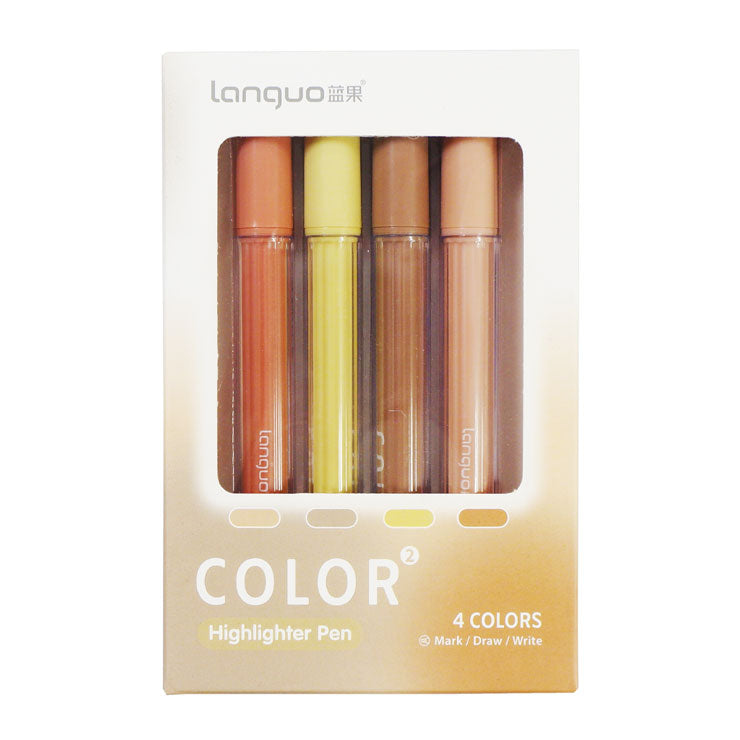Brown Series Highlighter Set 4's M610-4 - School & Office Supplies - Writing