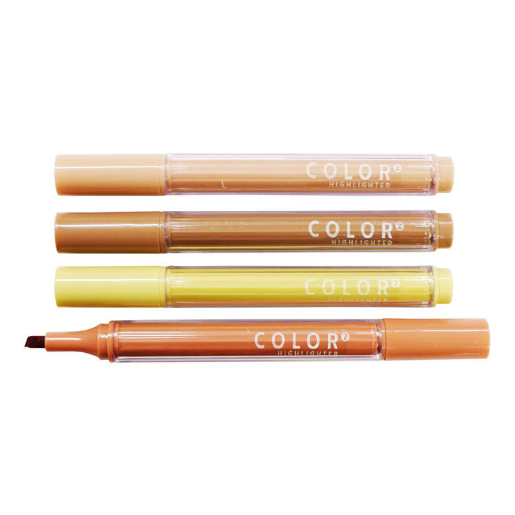 Brown Series Highlighter Set 4's M610-4 - School & Office Supplies - Writing