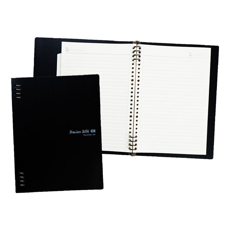 Premiere Notes Ring Binder Refillable Notebook B5 60 sheets - Kraft Black