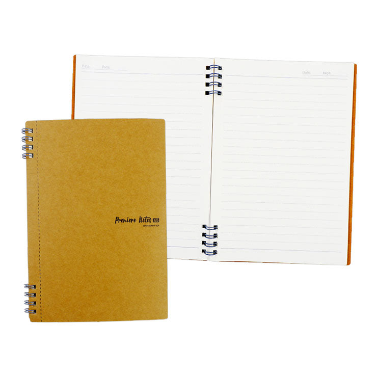 Premiere Notes Split Ring Notebook A5 60 sheets - Kraft Brown