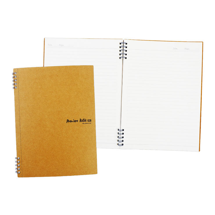 Premiere Notes Split Ring Notebook B5 60 sheets - Kraft Brown