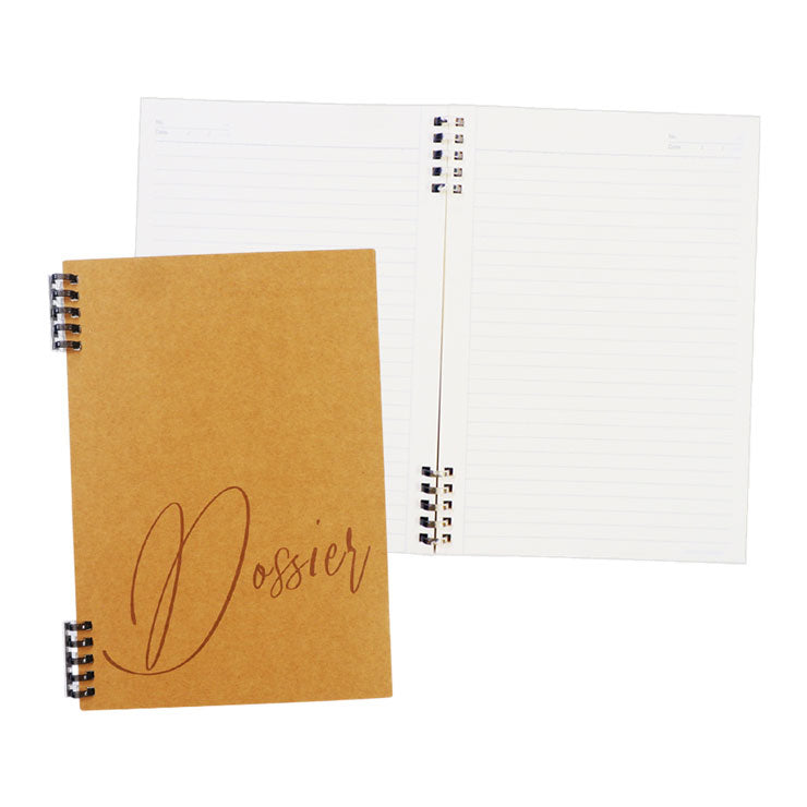 Premiere Notes Split Ring Notebook B5 60 Sheets - Dossier Brown - School & Office Supplies