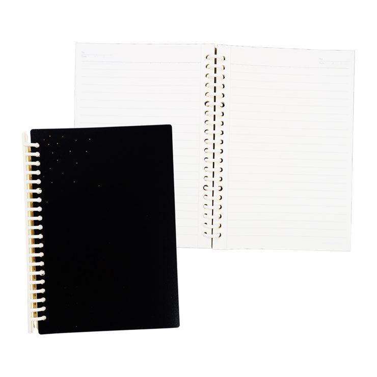 Premiere Notes Refillable Spiral Notebook A5 80 Sheets - Wish Of Stars Black - School Supplies