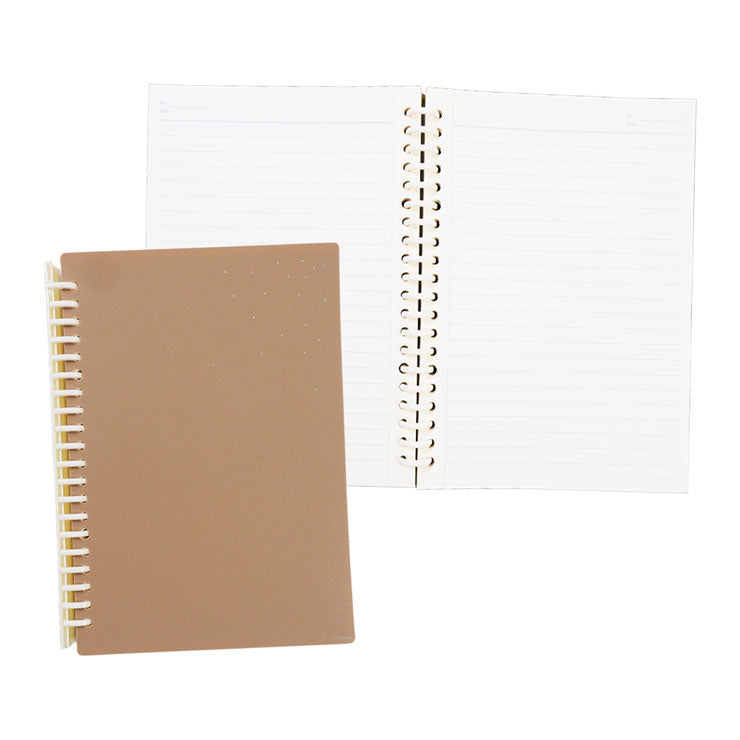 Premiere Notes Refillable Spiral Notebook A5 80 Sheets - Wish Of Stars Brown - School Supplies