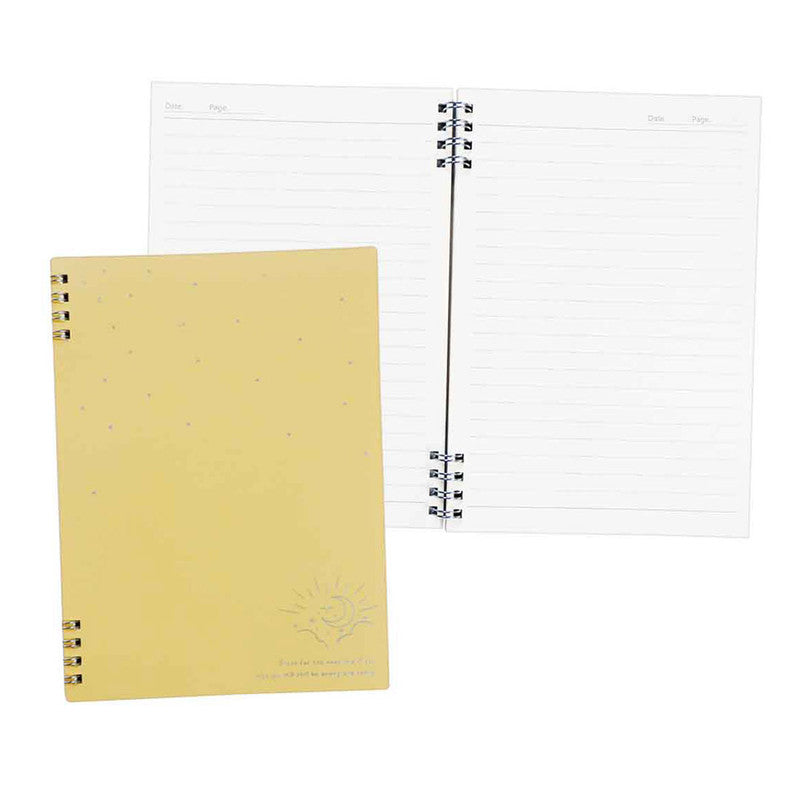 Premiere Notes Split Ring Notebook A5 60Sheets Wish Of Stars Clear Brown