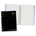 Premiere Notes Refillable Split Ring Notebook A5 40Sheets Wish Of Stars Black