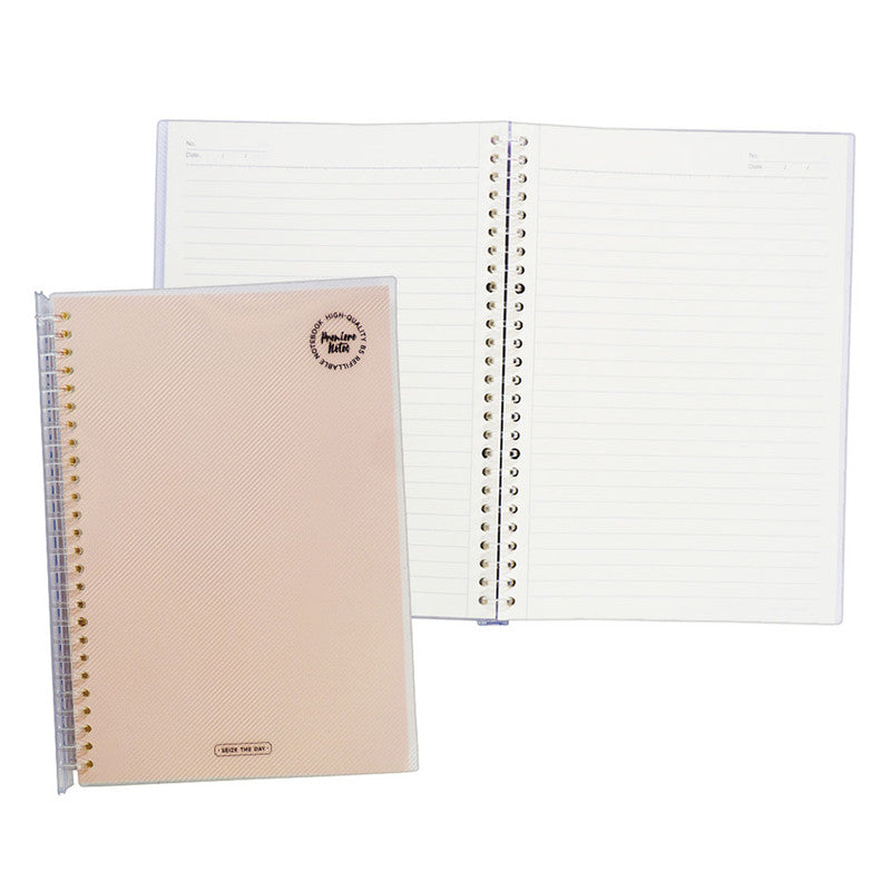 Premiere Notes Refillable Spiral Notebook B5 80Sheets Rose Pastel Pink