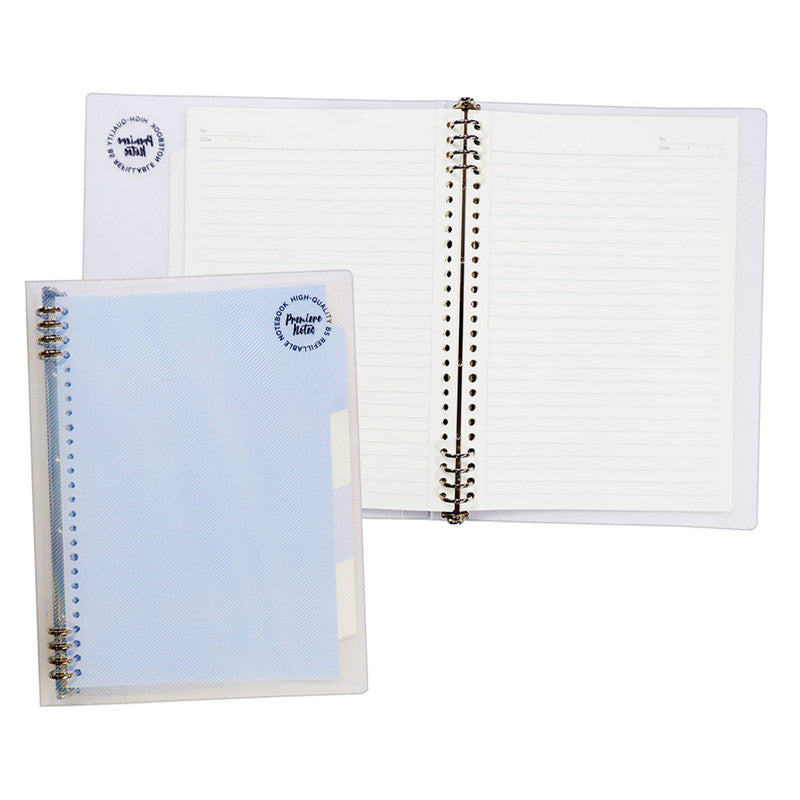Premiere Notes Refillable Spiral Notebook B5 50Sheets Rose Pastel Blue