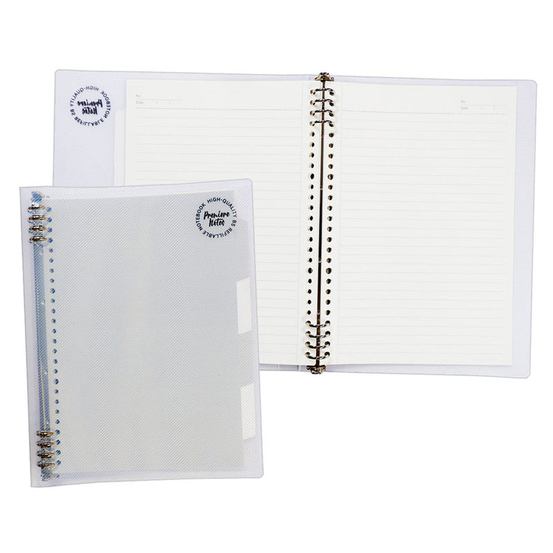 Premiere Notes Refillable Spiral Notebook B5 50Sheets Rose Pastel Grey