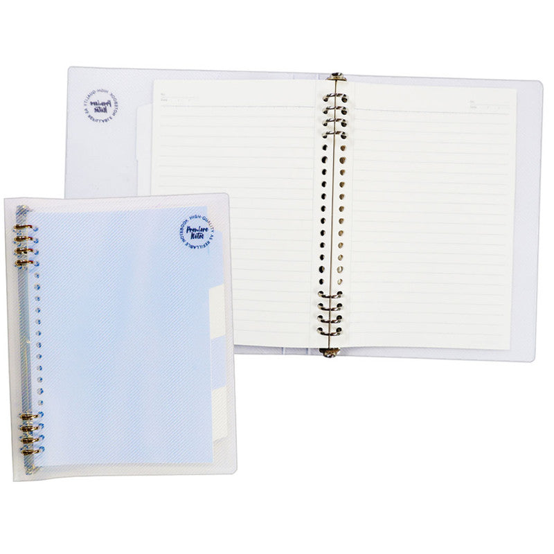 Premiere Notes Refillable Spiral Notebook A5 50Sheets Rose Pastel Blue