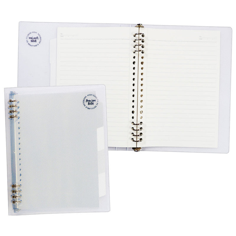 Premiere Notes Refillable Spiral Notebook A5 50Sheets Rose Pastel Grey