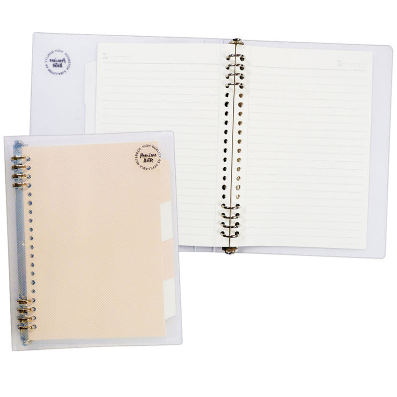Premiere Notes Refillable Spiral Notebook A5 50Sheets Rose Pastel Pink