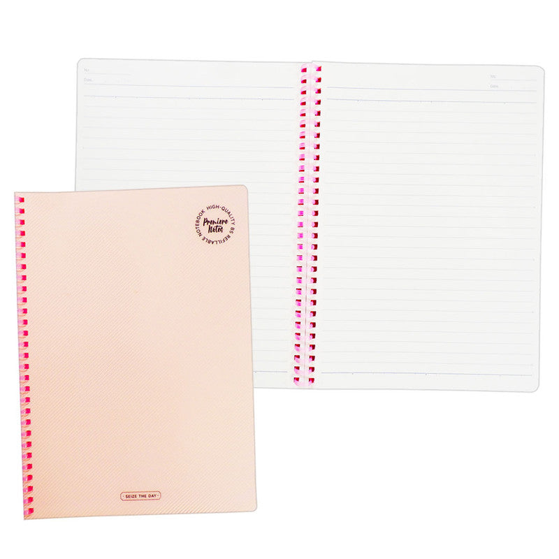Premiere Notes Soft Spiral Notebook B5 80Sheets Rose Pastel Pink