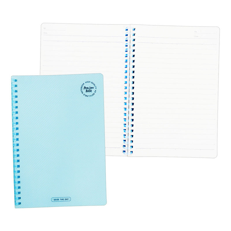 Premiere Notes Soft Spiral Notebook A5 80Sheets Rose Pastel Blue