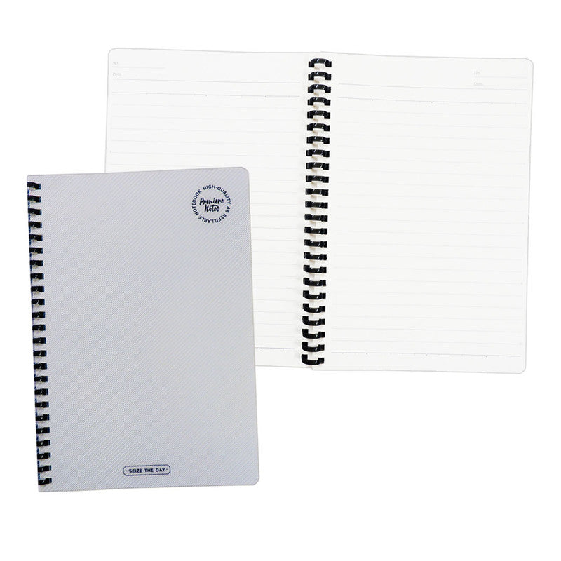 Premiere Notes Soft Spiral Notebook A5 80Sheets Rose Pastel Grey