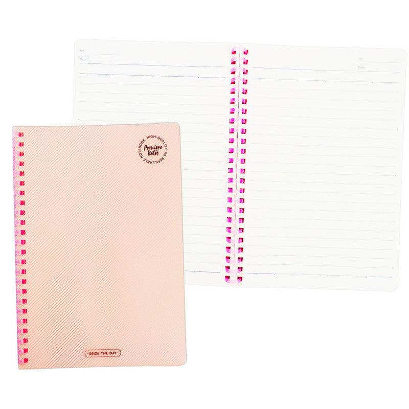 Premiere Notes Soft Spiral Notebook A5 80Sheets Rose Pastel Pink