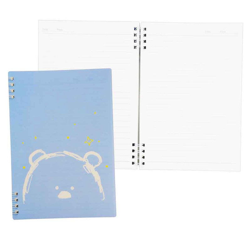 Premiere Notes Split Ring Soft Spiral Notebook A5 60Sheets Meow'S Happiness Blue
