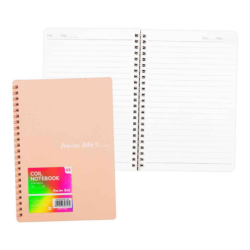 Premiere Notes Spiral Notebook A5 60Sheets Pp Foam Pastel Pink