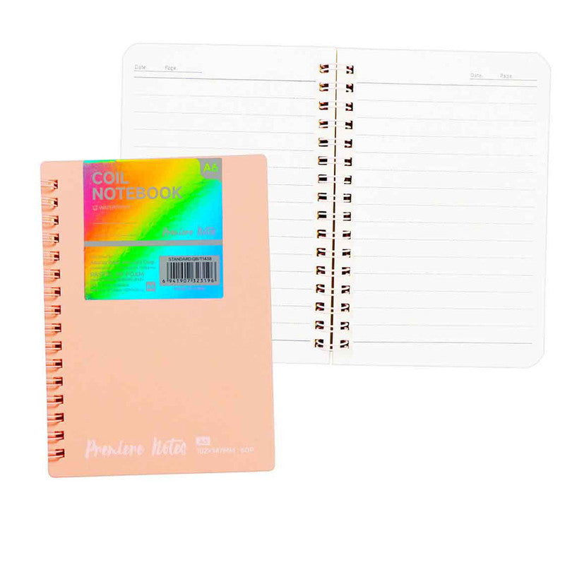 Premiere Notes Spiral Notebook A6 60Sheets Pp Foam Pastel Pink