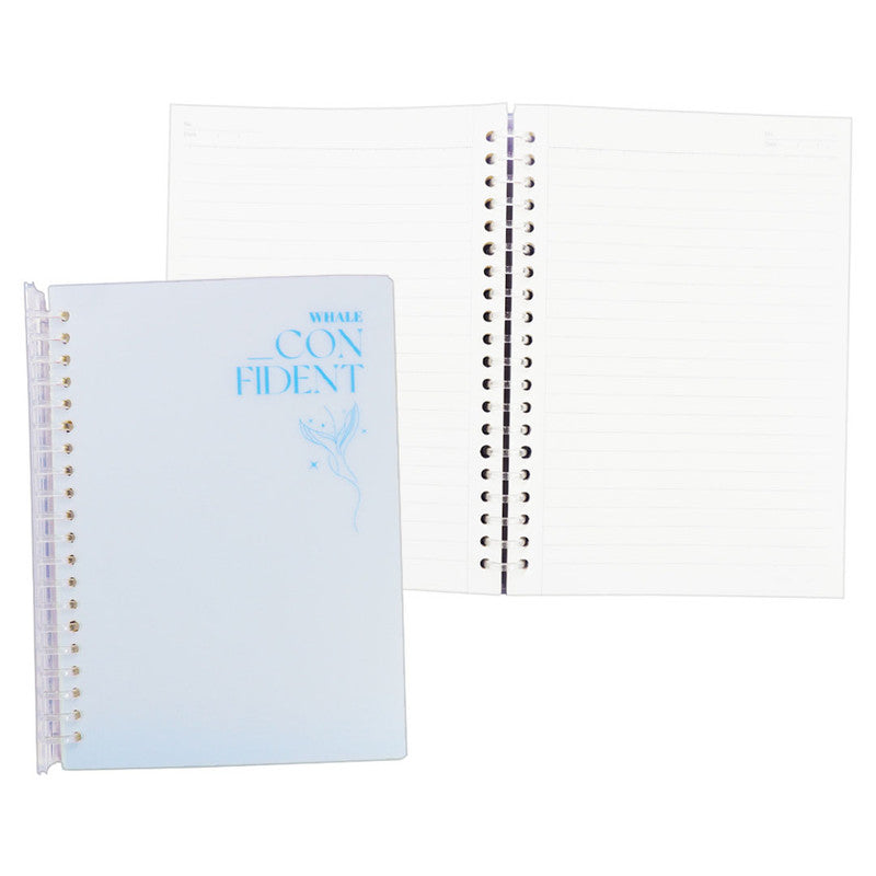 Premiere Notes Refillable Spiral Notebook A5 80Sheets Whale Teal