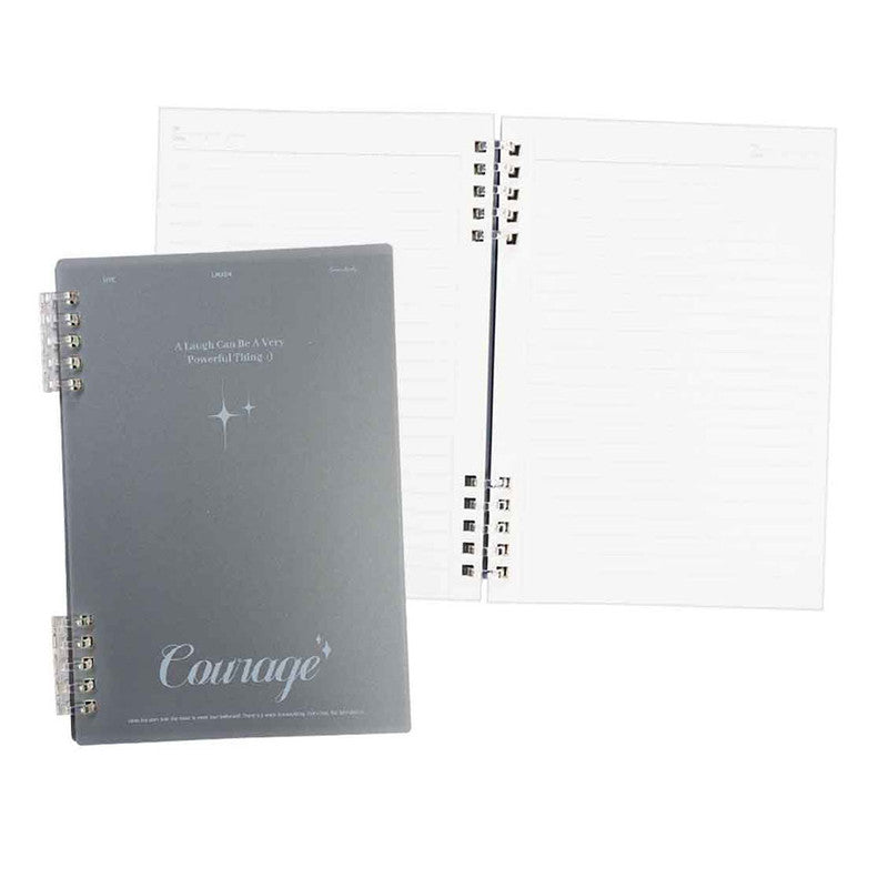 Premiere Notes Split Ring Refillable Notebook A5 60Sheets Metallic White