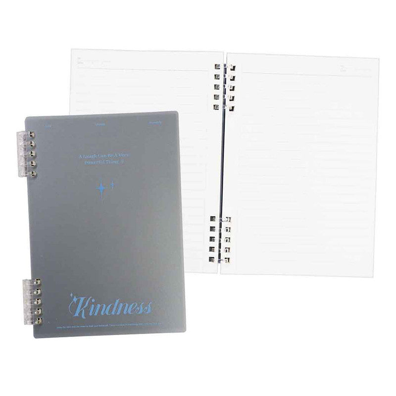 Premiere Notes Split Ring Refillable Notebook A5 60Sheets Metallic Dark Blue
