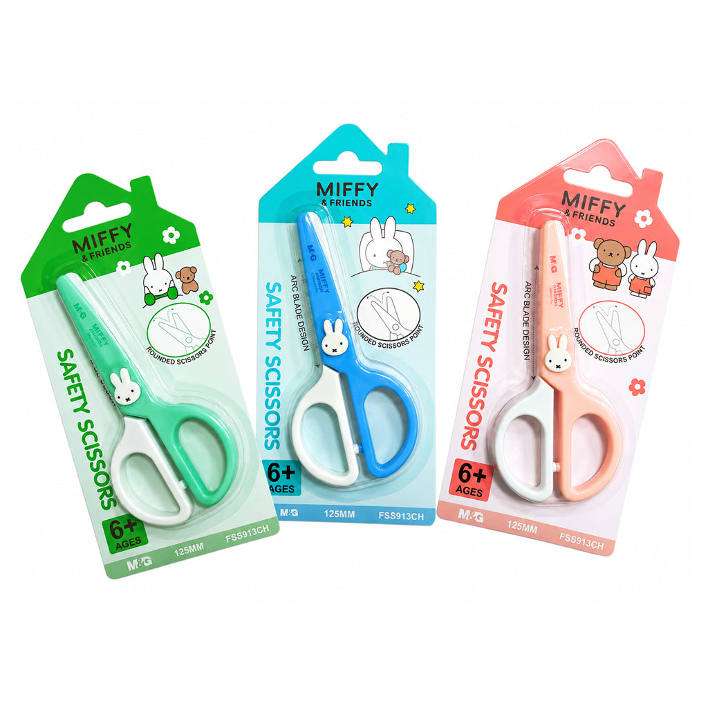 M&G Miffy & Friends Kiddie Scissors Bladeless Round Tip 5inches 125mm FSS913CH (Color May Vary)