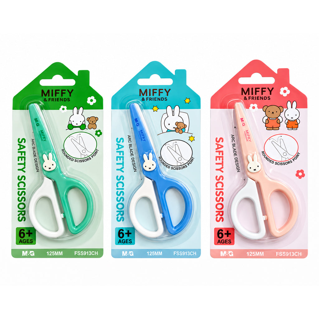 M&G Miffy & Friends Kiddie Scissors Bladeless Round Tip 5inches 125mm FSS913CH 