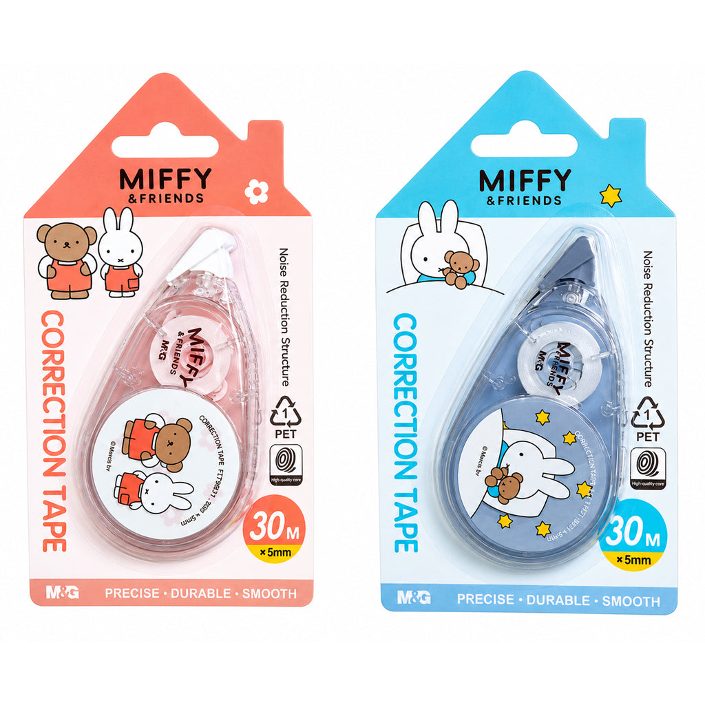M&G Miffy & Friends Correction Tape Pink Blue Green 5mmx30M FCT76671
