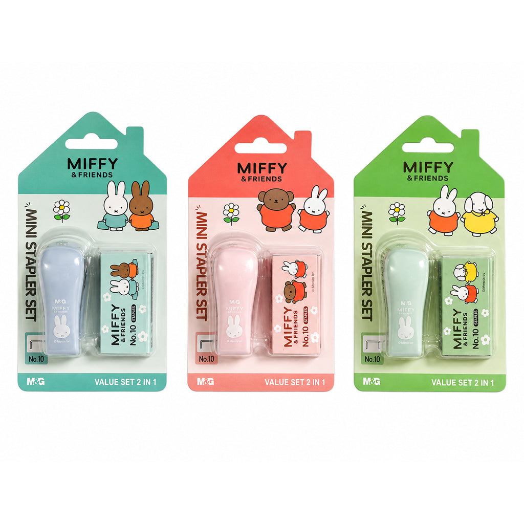 M&G Miffy & Friends Stapler Set No.10 With Staple Wire 8 Sheets 80gsm FBS916NW