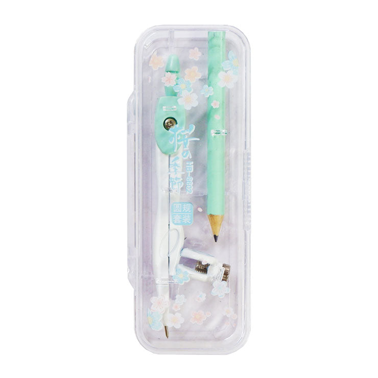 Compass Set 2's Compass + Lead Pencil Sakura Design HB-6602 (color may vary)