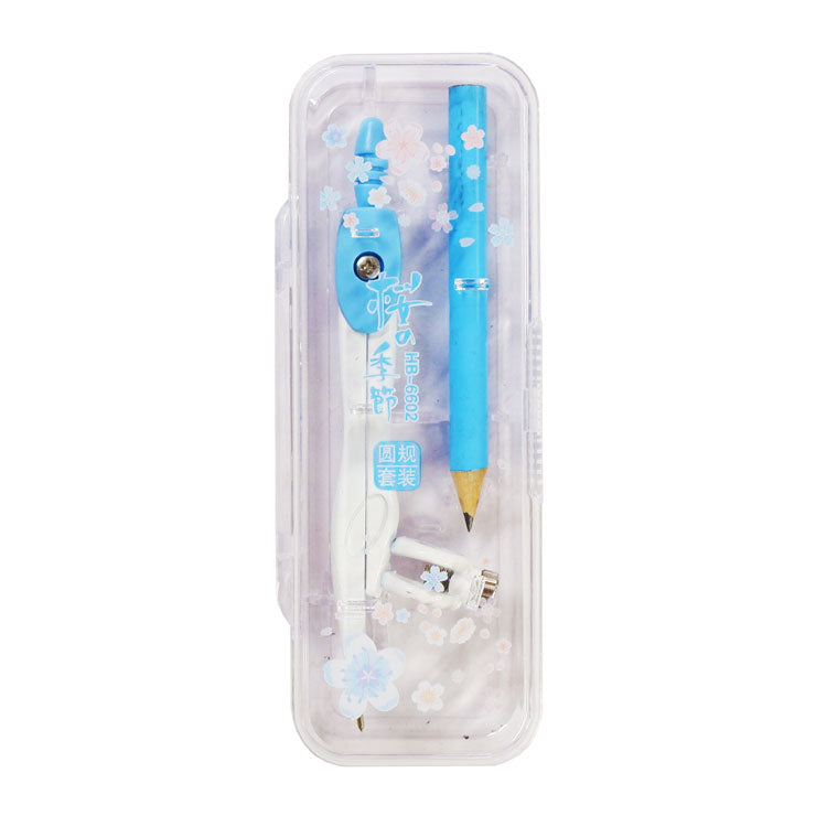 Compass Set 2's Compass + Lead Pencil Sakura Design HB-6602 (color may vary)