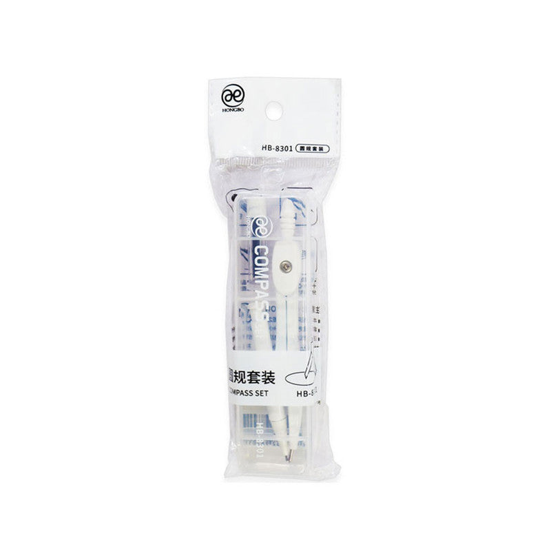 Compass Set 2's Compass + Lead Pencil Refill HB-8301, Black and White