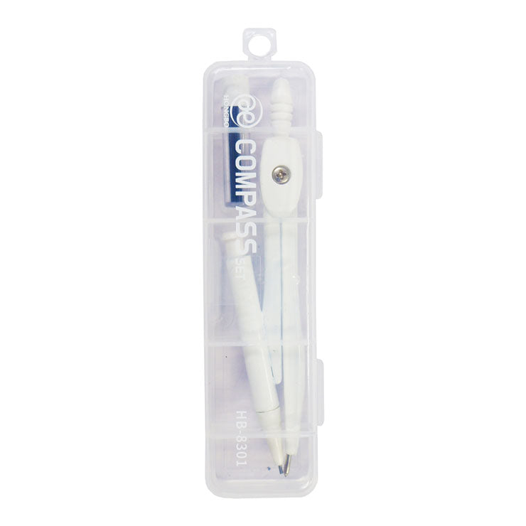 Compass Set 2's Compass + Lead Pencil Refill HB-8301, Black and White