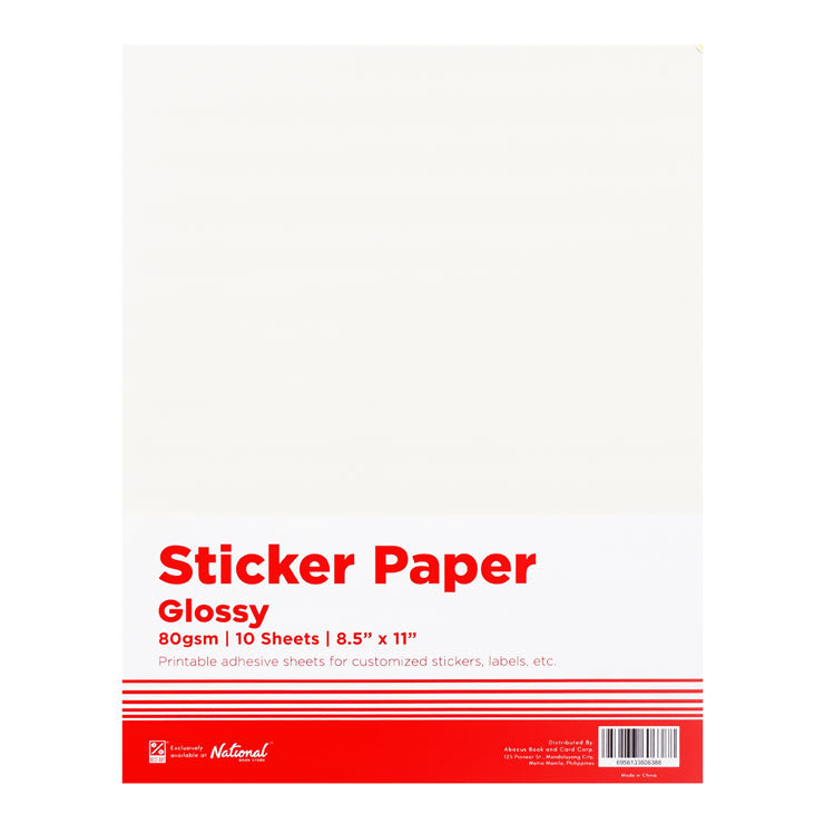 Best Buy Glossy Sticker Paper 80 gsm Short 10's - Lowest Price - School & Office Supplies