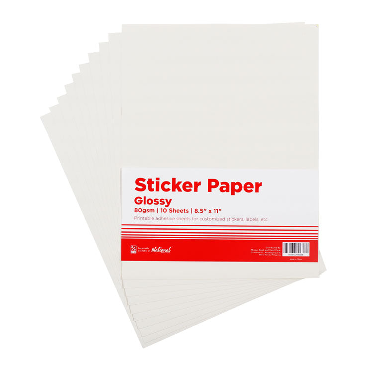 Best Buy Glossy Sticker Paper 80 gsm Short 10's - Lowest Price - School & Office Supplies