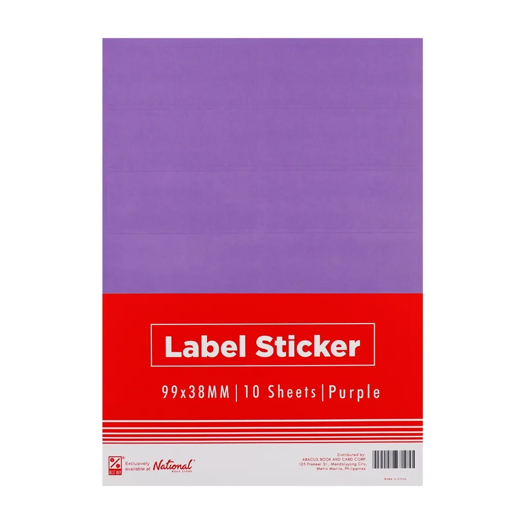 Best Buy Label Sticker Hp-931220-9A 99.1x38.1mm Pastel Purple A4 Precut - Filing Supplies