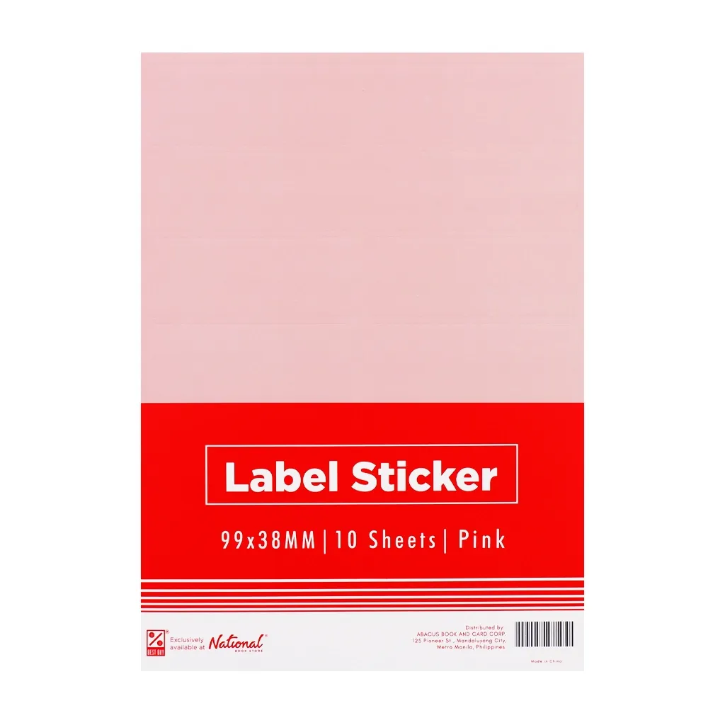 Best Buy Label Sticker Hp-931220-9B 99.1x38.1mm Pastel Pink A4 Precut - Filing Supplies
