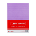 Best Buy Label Sticker Hp-1031220-10A 21.0x29.7mm Pastel Purple A4 Precut - Filing Supplies