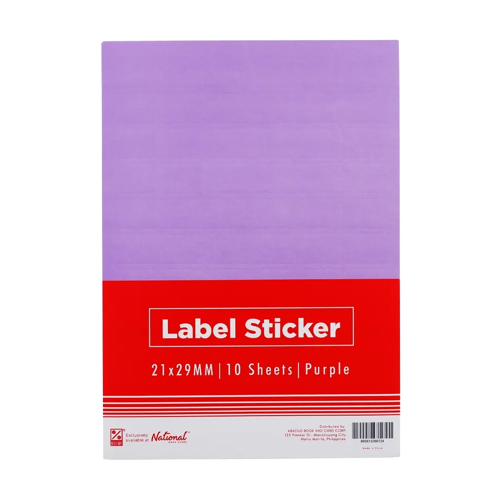 Best Buy Label Sticker Hp-1031220-10A 21.0x29.7mm Pastel Purple A4 Precut - Filing Supplies