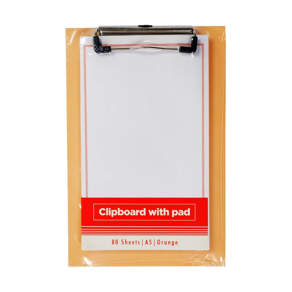 Best Buy Clipboard Set Hp-240708-2 A5 Orange with Pad - Filing Supplies