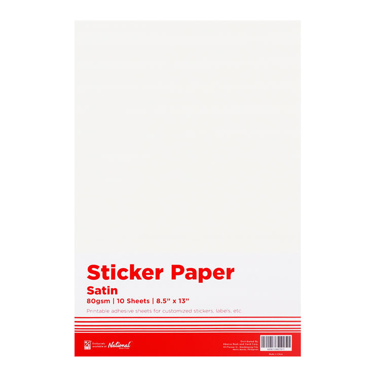 Best Buy Satin Sticker Paper 80 gsm Long 10's