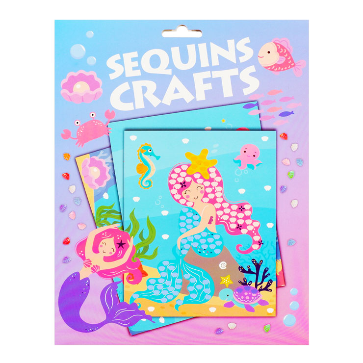 DIY Activity Pack Sequins Crafts CFT-230902-1 Mermaid - Arts & Crafts Supplies